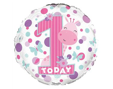 18IN 1ST B/DAY GIRL FOIL BALLOON