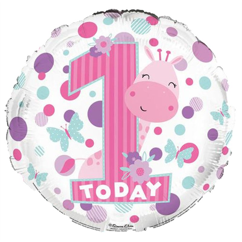 18IN 1ST B/DAY GIRL FOIL BALLOON