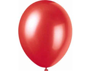(8) 12IN FLAME RED PEARLISED BALLOONS