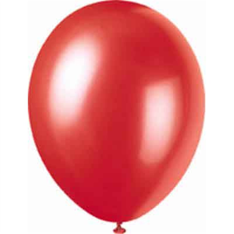 (8) 12IN FLAME RED PEARLISED BALLOONS