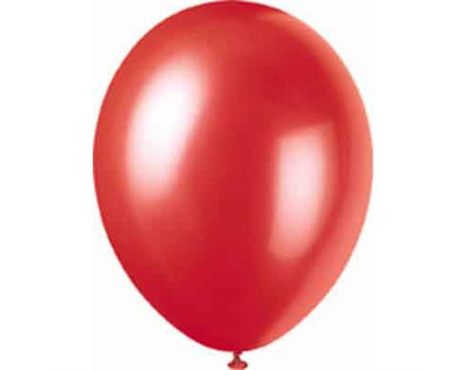 (8) 12IN FLAME RED PEARLISED BALLOONS