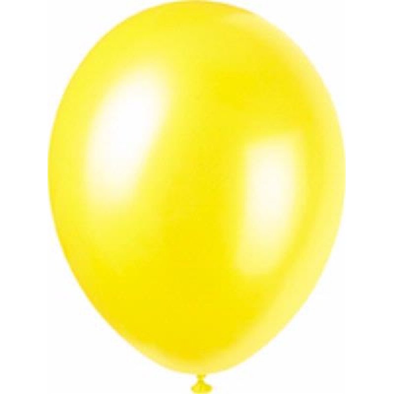 (8) 12IN CAJUN YELLOW PEARLISED BALLOONS