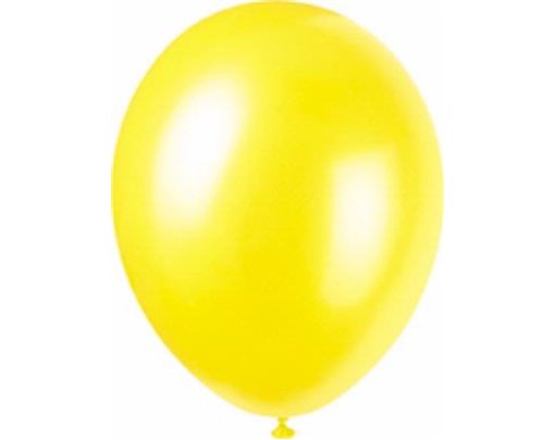 (8) 12IN CAJUN YELLOW PEARLISED BALLOONS