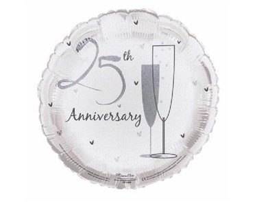 18IN 25TH ANNIVERSARY FOIL BALLOON