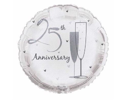 18IN 25TH ANNIVERSARY FOIL BALLOON