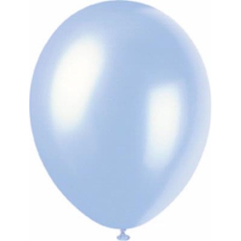 (8) 12IN SKY BLUE PEARLISED BALLOONS