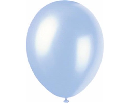 (8) 12IN SKY BLUE PEARLISED BALLOONS