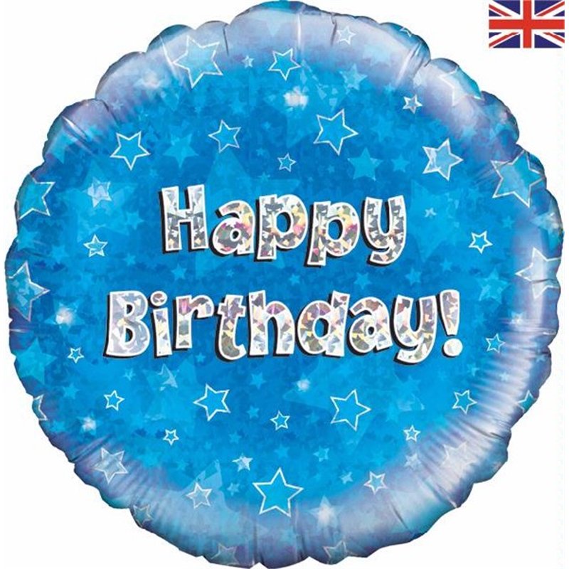 18IN HAPPY B/DAY BLUE FOIL BALLOON