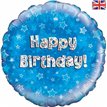 18IN HAPPY B/DAY BLUE FOIL BALLOON