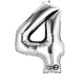 SILVER NO. 4 SUPERSHAPE FOIL BALLOON