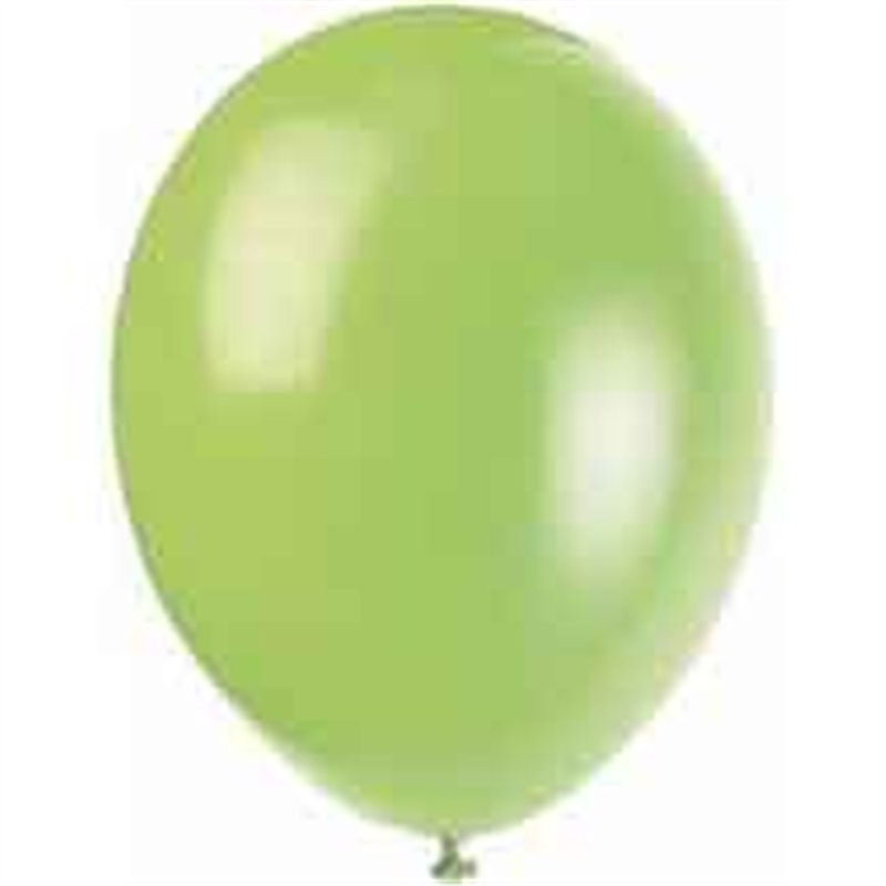 (10) 12IN NEON LIME BALLOONS