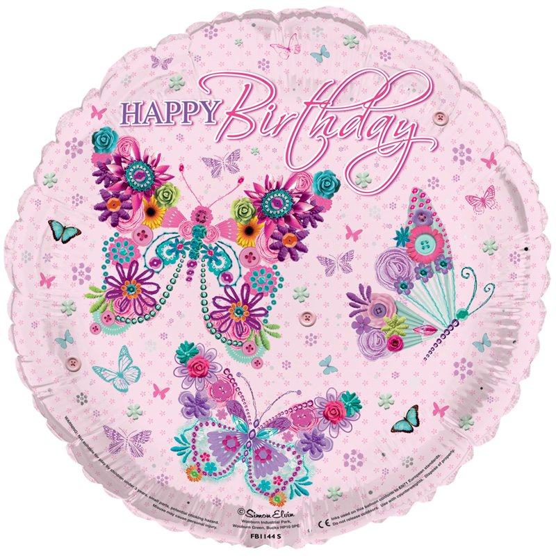18IN B/DAY FEMALE FOIL BALLOON