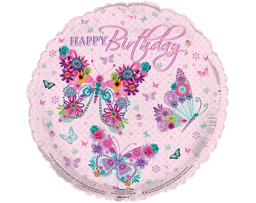 18IN B/DAY FEMALE FOIL BALLOON
