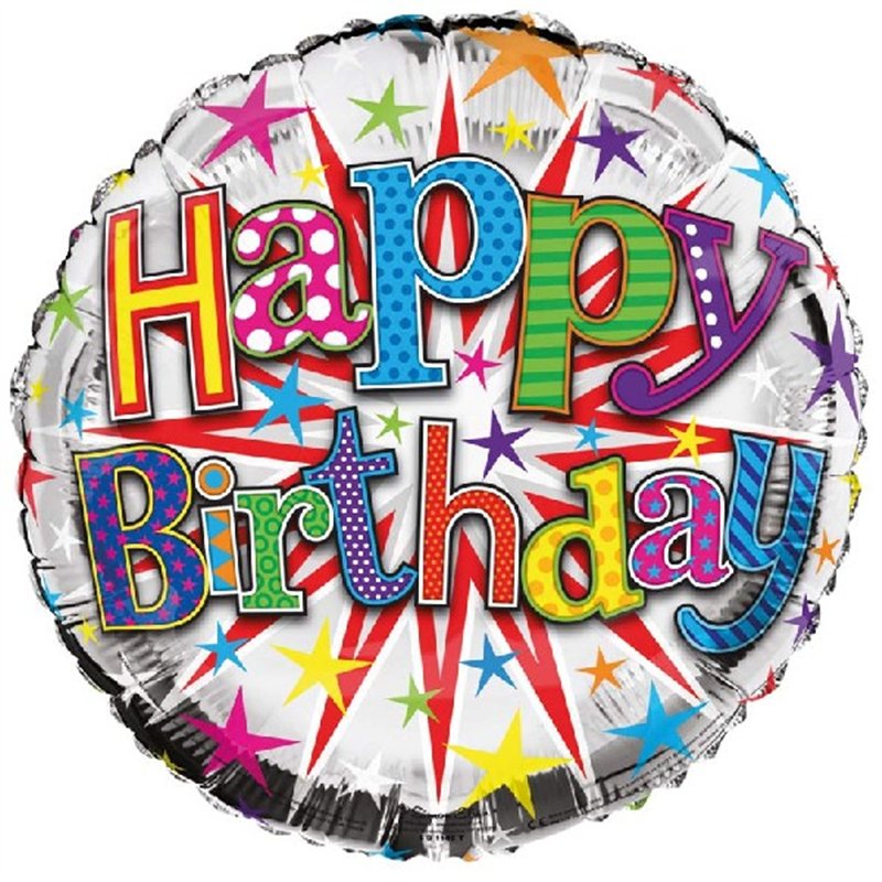 18IN B/DAY GENERIC FOIL BALLOON