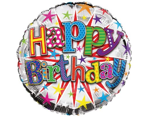 18IN B/DAY GENERIC FOIL BALLOON