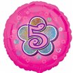 18IN 5TH BIRTHDAY PINK FLOWERS FOIL