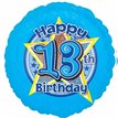 18IN 13TH BIRTHDAY BLUE STARS FOIL