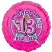 18IN 13TH BIRTHDAY PINK STARS FOIL