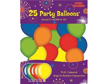 (25) MULTI PARTY BALLOONS  6S