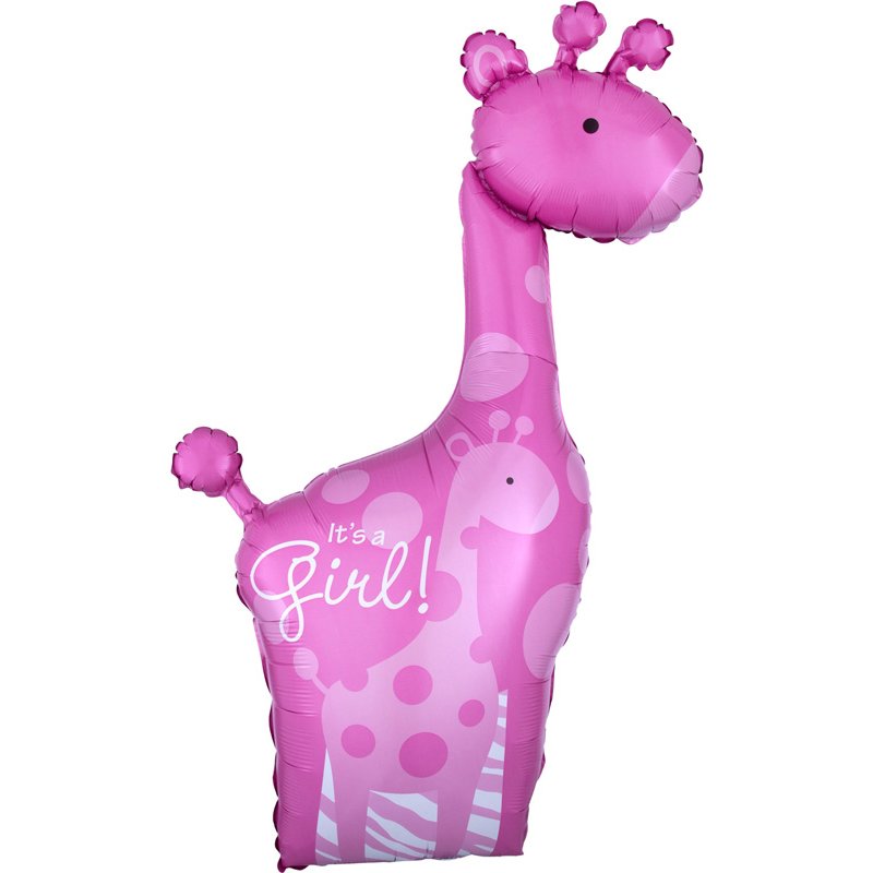 BABY GIRL GIRAFFE S/SHAPE BALLOON