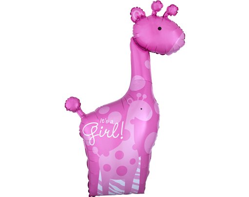 BABY GIRL GIRAFFE S/SHAPE BALLOON
