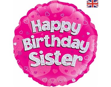 18IN HAPPY B/DAY SISTER FOIL