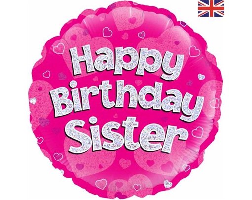 18IN HAPPY B/DAY SISTER FOIL