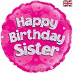 18IN HAPPY B/DAY SISTER FOIL