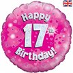 18IN 17TH B/DAY PINK HOLO FOIL