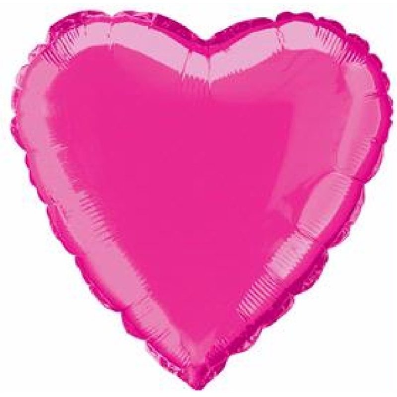 HOT PINK HEART 18IN FOIL BALLOON