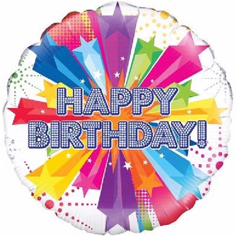 18IN BRIGHT STAR B/DAY FOIL BALLOON