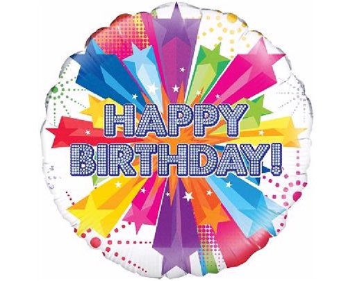 18IN BRIGHT STAR B/DAY FOIL BALLOON