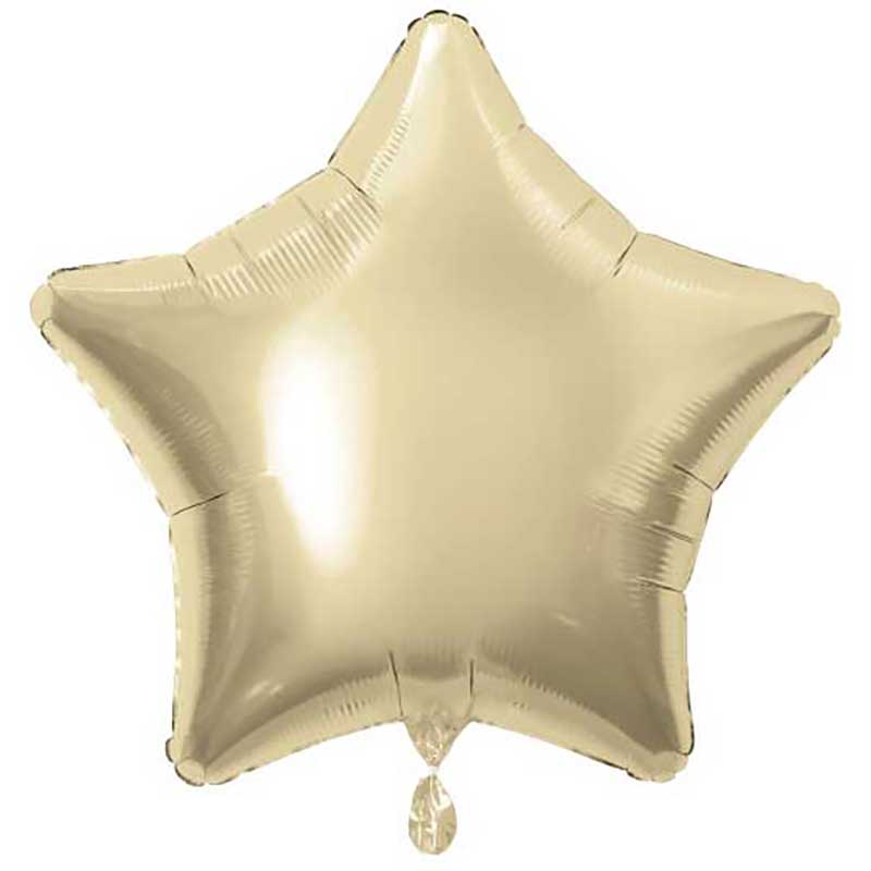 20in WHITE GOLD STAR FOIL BALLOON