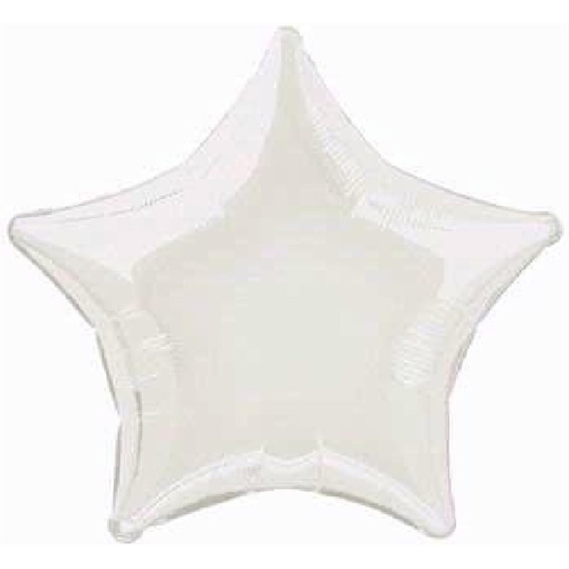 20in WHITE STAR FOIL BALLOON