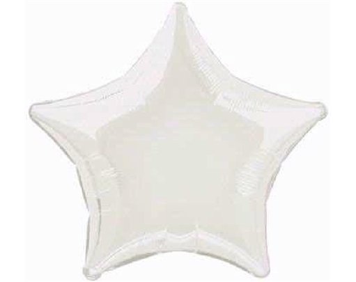 20in WHITE STAR FOIL BALLOON