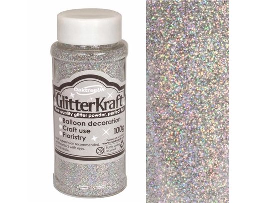 100G HOLO SILVER KRAFT FINE GLITTER
