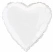 WHITE HEART 18IN FOIL BALLOON