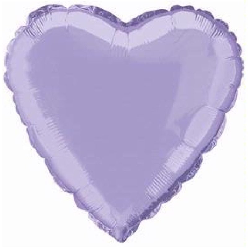 LAVENDAR HEART 18IN FOIL BALLOON