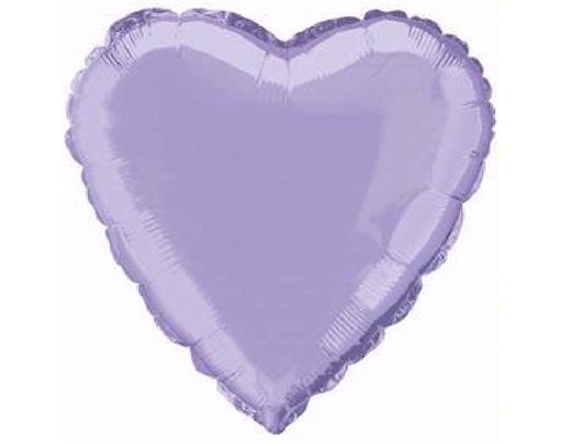 LAVENDAR HEART 18IN FOIL BALLOON