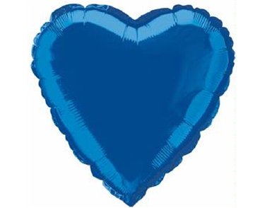 ROYAL BLUE HEART 18IN FOIL BALLOON