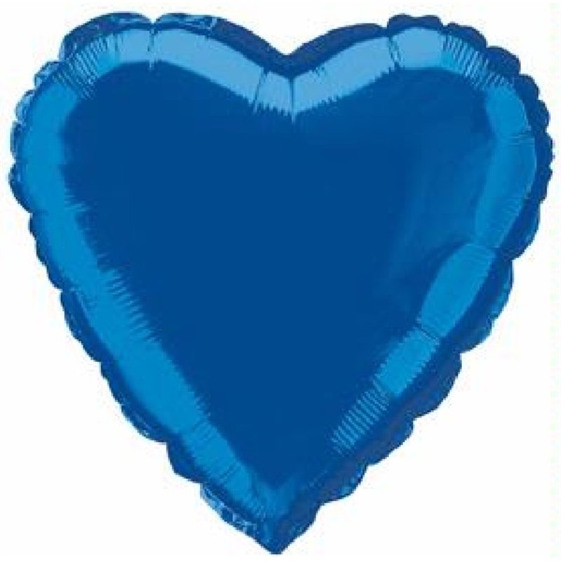 ROYAL BLUE HEART 18IN FOIL BALLOON