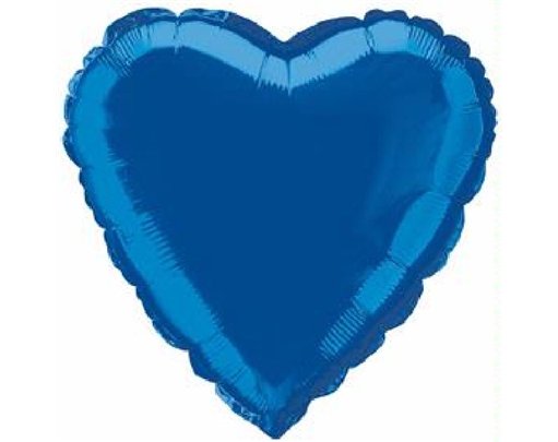 ROYAL BLUE HEART 18IN FOIL BALLOON