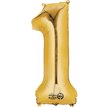 GOLD NO. 1 SUPERSHAPE FOIL BALLOON