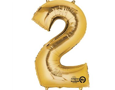 GOLD NO. 2 SUPERSHAPE FOIL BALLOON