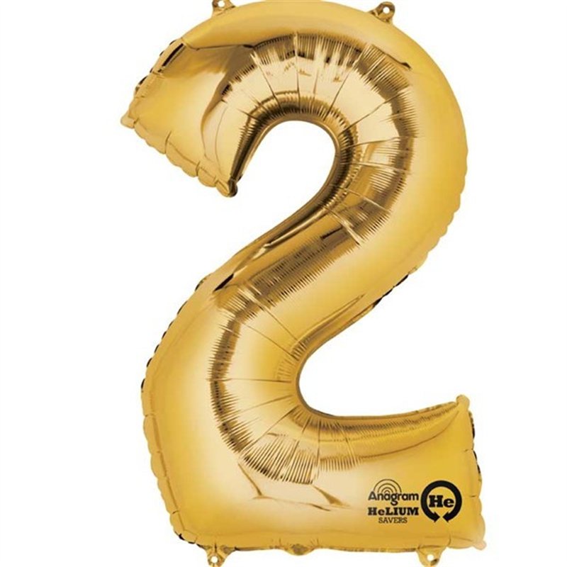 GOLD NO. 2 SUPERSHAPE FOIL BALLOON