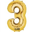 GOLD NO. 3 SUPERSHAPE FOIL BALLOON