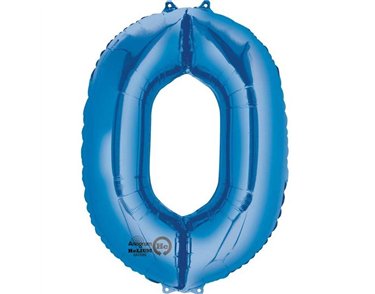 BLUE NO. 0 SUPERSHAPE FOIL BALLOON