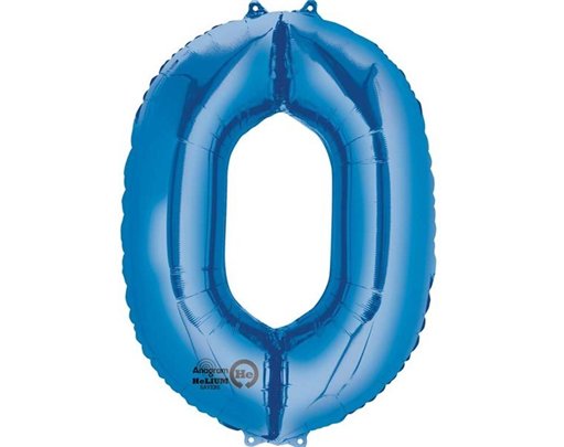 BLUE NO. 0 SUPERSHAPE FOIL BALLOON