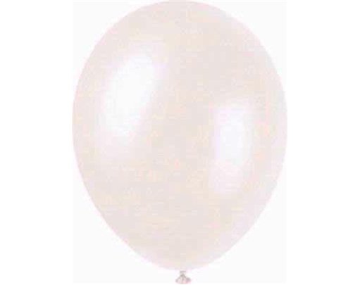 (8) IRIDESCENT WHITE PEARLISED BALLOONS