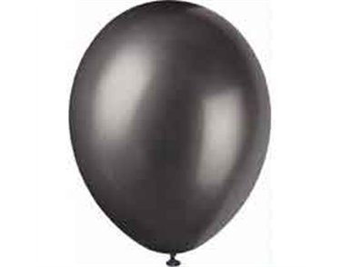 (8) INK BLACK PEARLISED BALLOONS